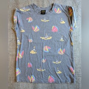 The Beatles Yellow Submarine 2013 Women's Muscle Tee Cap Sleeve - small